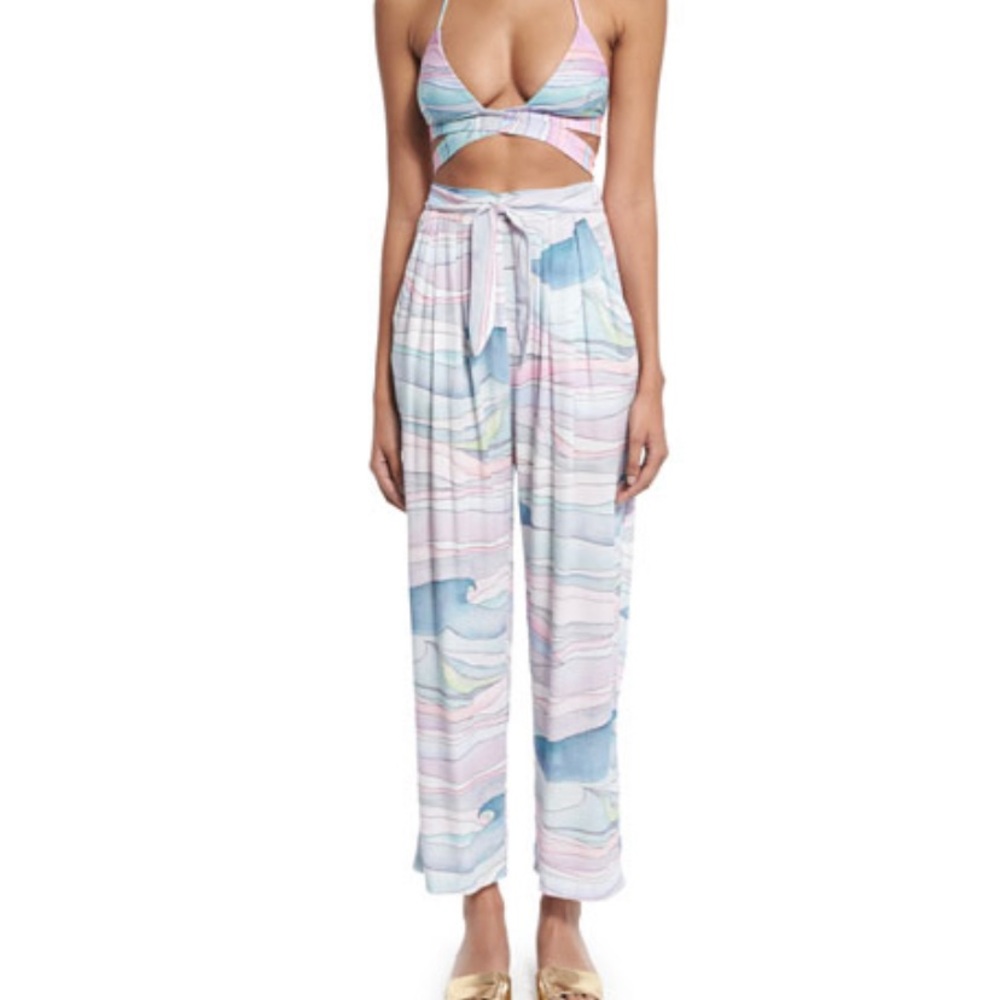 Mara Hoffman tie front pants.